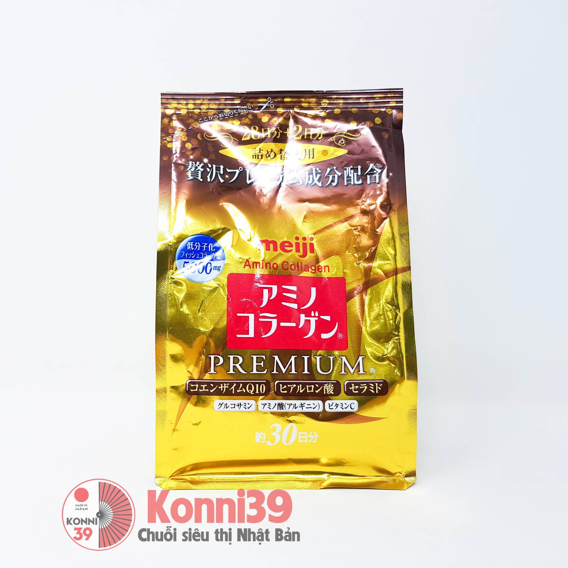 Bột Collagen Meiji Amino Premium 500mg gói 214g