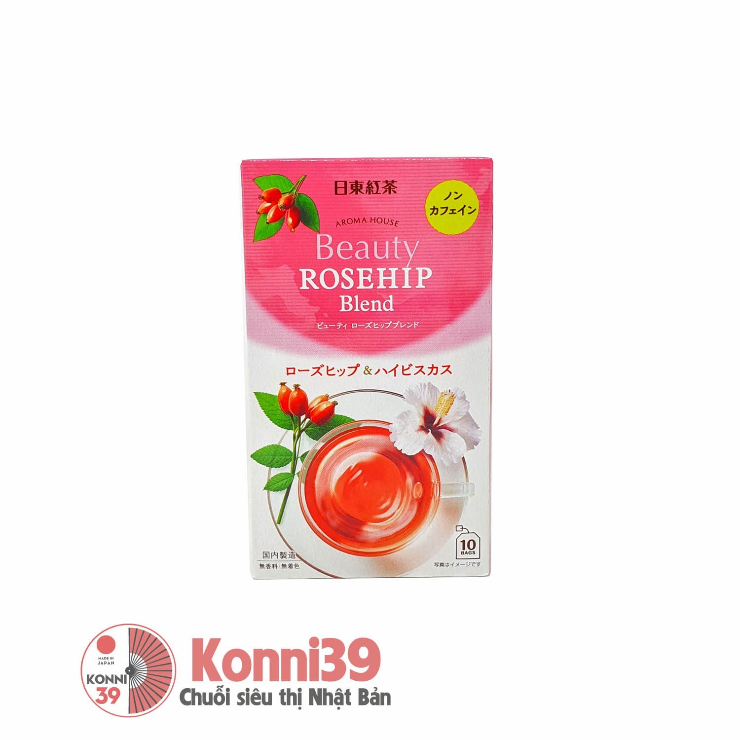 Trà tầm xuân Rosehip Nittoh làm đẹp da hộp 10 gói x 2g