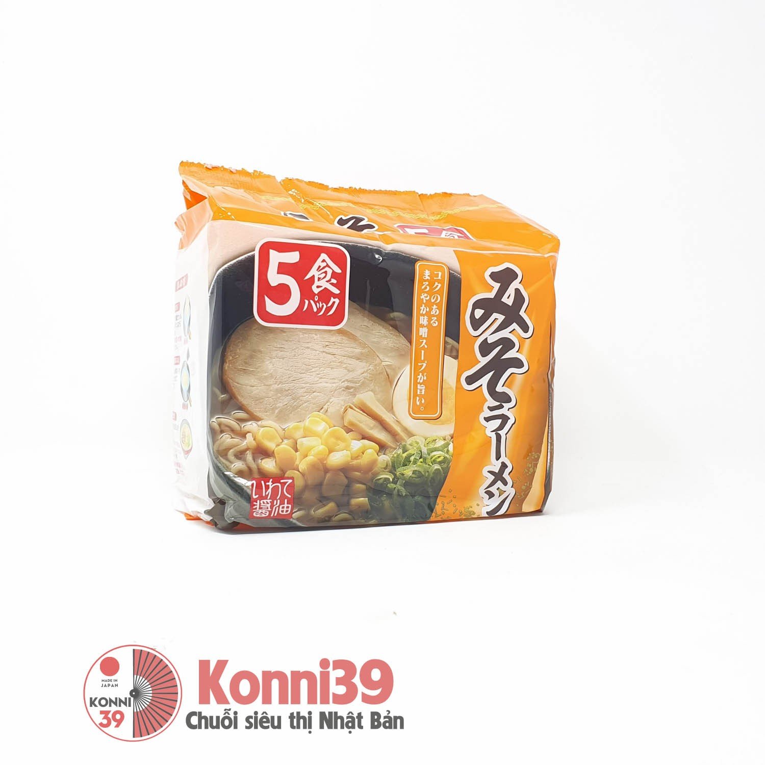 Mì ăn liền Ramen vị Miso Hokusen 83g x 5 gói