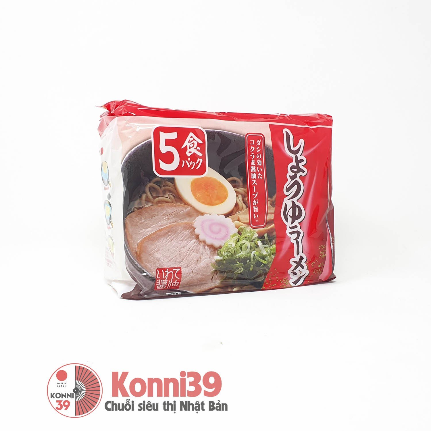 Mì ăn liền Ramen vị nước tương Hokusen 83g x 5 gói