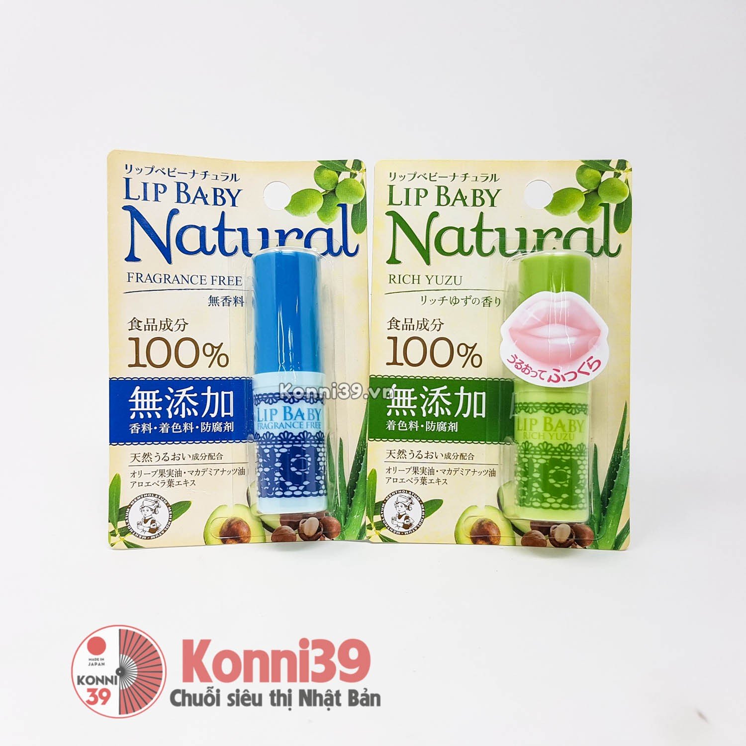 Son dưỡng môi Mentholatum Lip Baby Natural 4.5g (2 Loại)