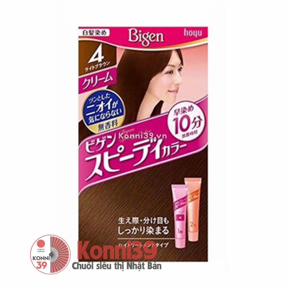 Nhuộm tóc Hoyu Bigen Speedy Color Cream - Màu 04 nâu sáng