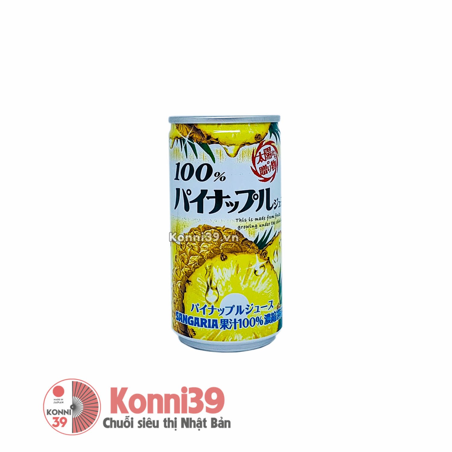 Nước ép dứa Sangaria 100% nguyên chất lon 190g