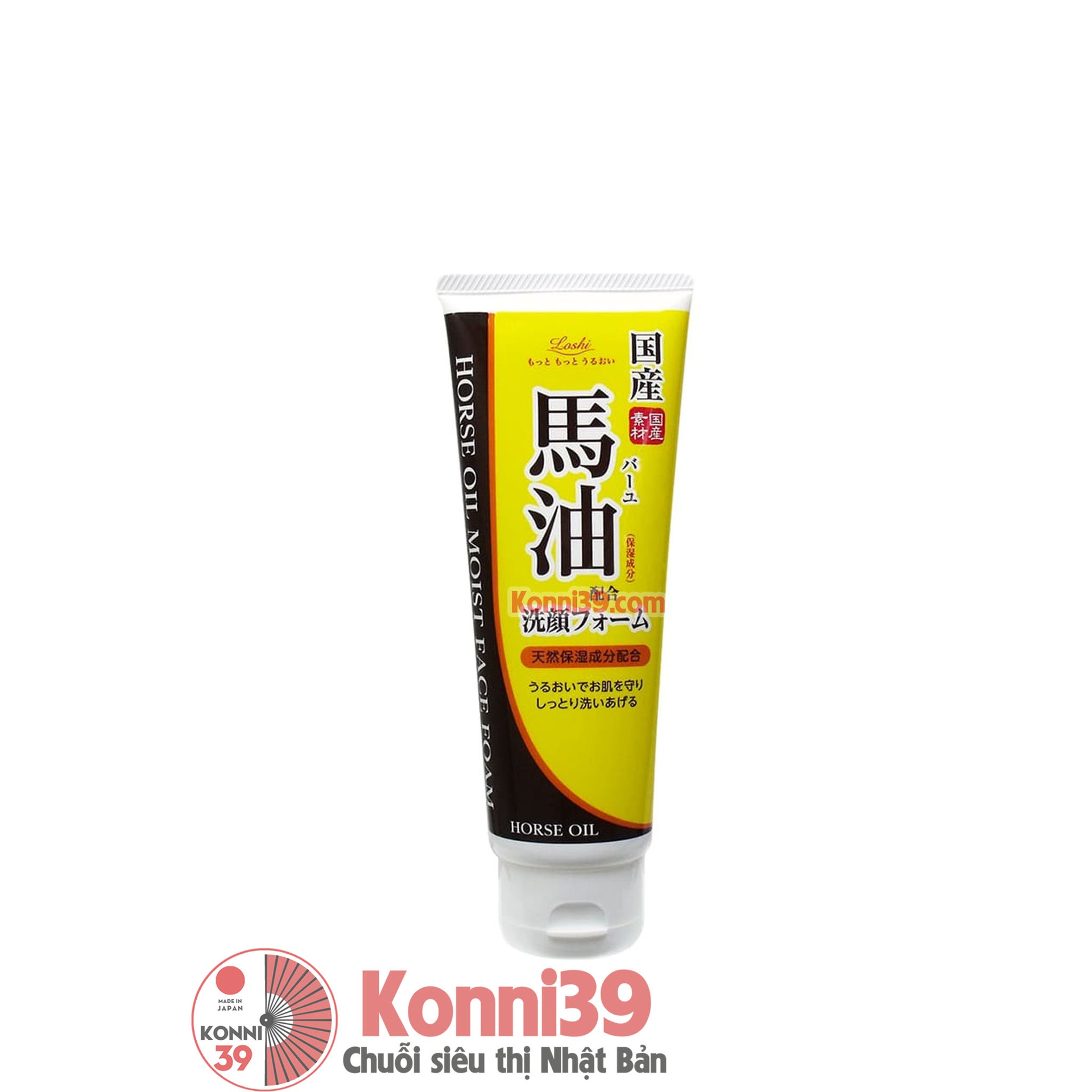 Sữa rửa mặt Cosmetex Roland Loshi Horse Oil dưỡng ẩm 130g