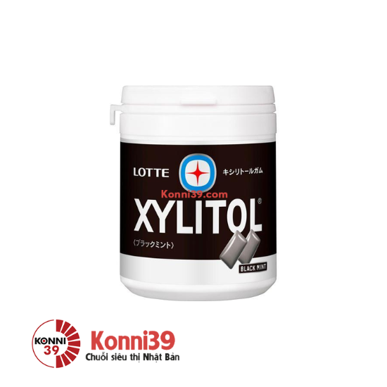 Kẹo cao su Lotte Xylitol Black Mint 143g (ít đường)