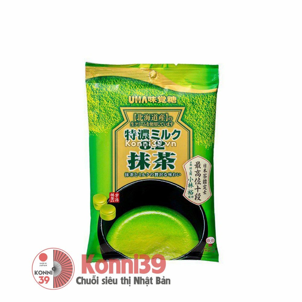 Kẹo sữa matcha UHA Tokuno 80g