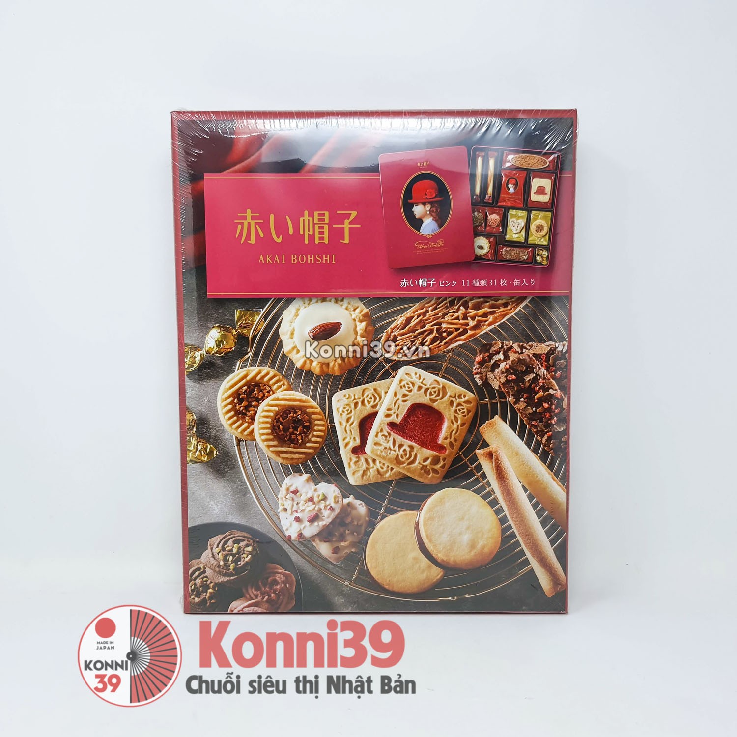 Bánh quy Akai Bohshi Red Hat Biscuits vị tổng hợp 352g