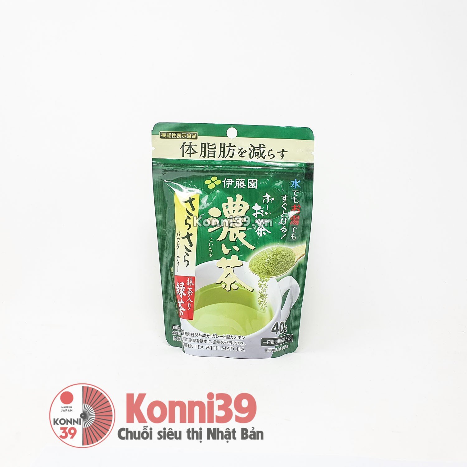 Bột Matcha Itoen Hinkan Oicha giảm hấp thụ chất béo gói 40g 