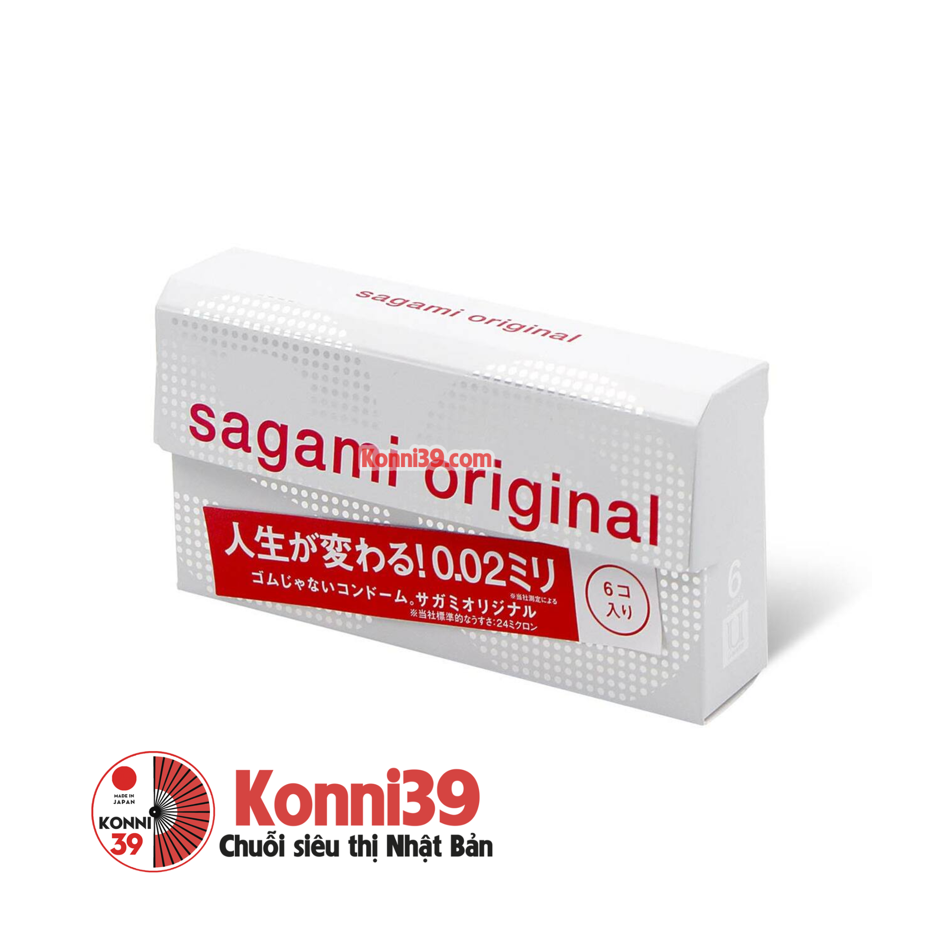 Bao cao su Sagami Original 0.02mm - hộp 6 chiếc