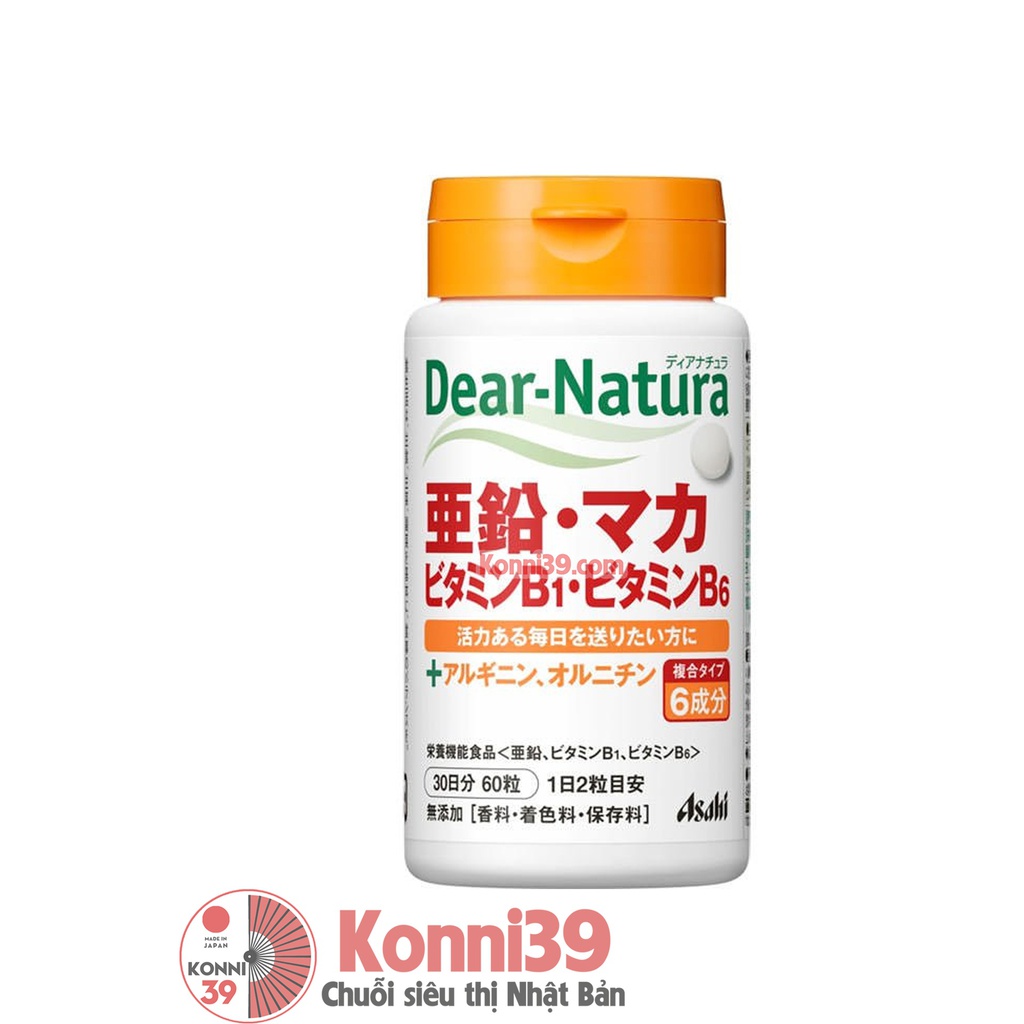 Viên uống Dear-Natura bổ sung kẽm, Maca, Vitamin B1 và B6 hộp 60 viên 30  ngày - Chuỗi siêu thị Nhật Bản nội địa - Made in Japan Konni39 tại Việt Nam