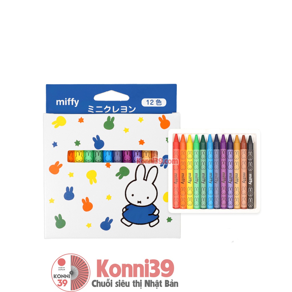 Bút Sáp Màu Kutsuwa Thỏ Miffy 12 Màu - Chuỗi Siêu Thị Nhật Bản Nội địa ...