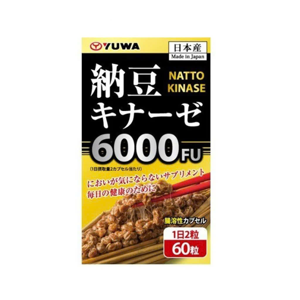 Viên uống hỗ trợ ngăn đột quỵ Yuwa Natto Kinase 6000FU - Chuỗi siêu thị  Nhật Bản nội địa - Made in Japan Konni39 tại Việt Nam