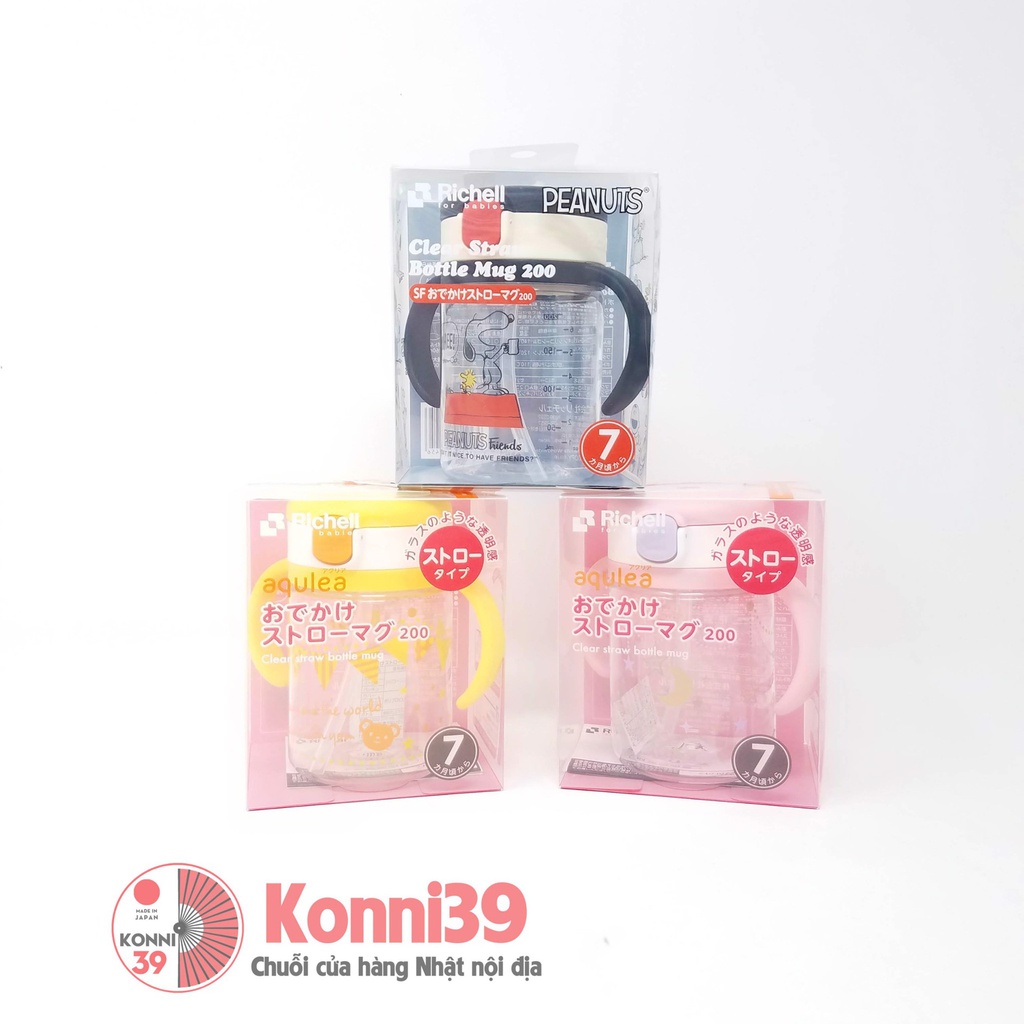 Bình tập uống Richell 200ml cho bé từ 7 tháng tuổi trở đi (3 loại) - Chuỗi  siêu thị Nhật Bản nội địa - Made in Japan Konni39 tại Việt Nam